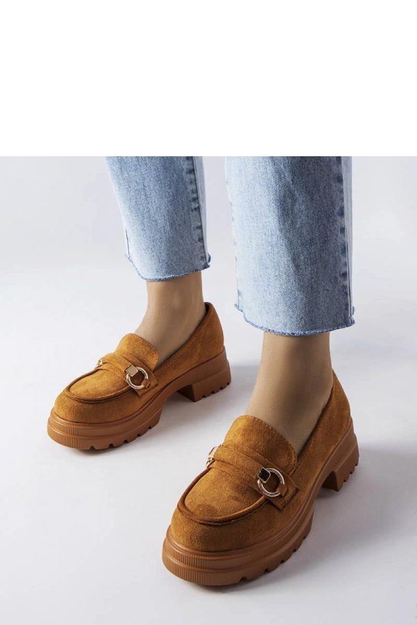 Brown Mocassin in Moccasins, Loafers with Fabric and Heel Height