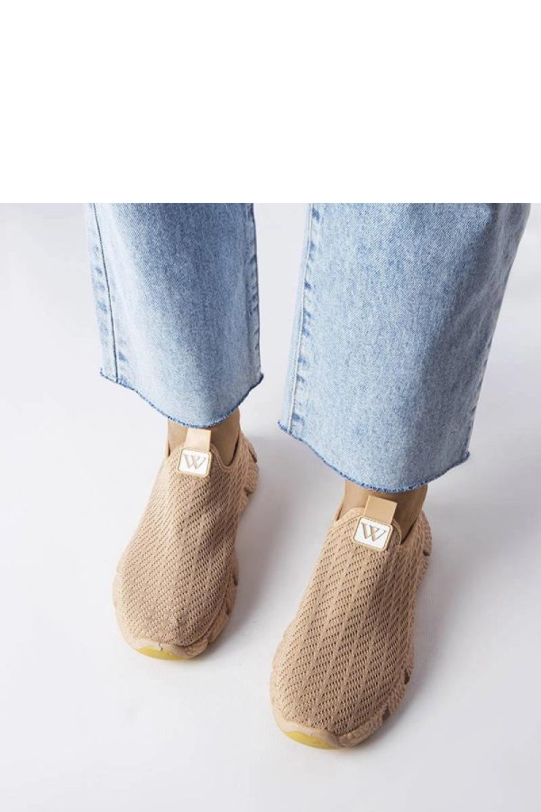 Beige Sport Shoes....Fabric and Heel Height