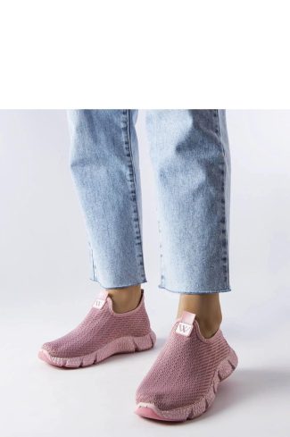 1062417 Pink Sport Shoes in Women`s Athletic Shoes, Trainers, Sneakers with Fabric and Heel Height
