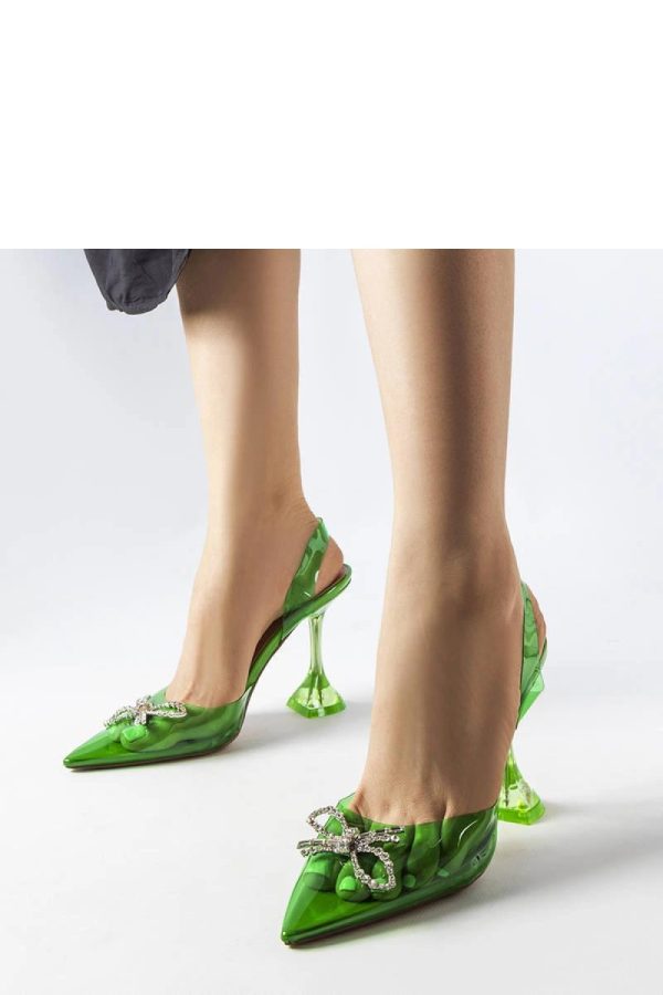 Green High Heel Pumps..Heel Height