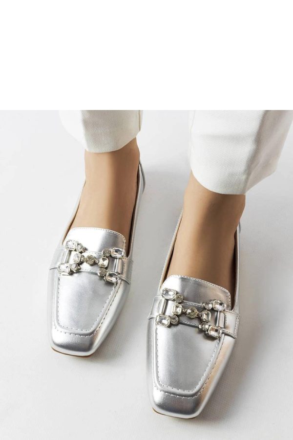 Grey Mocassin.Fabric and Heel Height