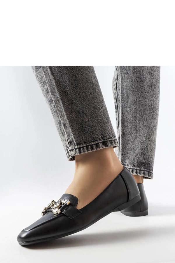 Black Mocassin in Moccasins, Loafers with Fabric and Heel Height