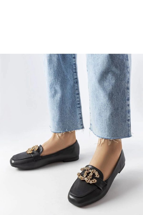 Black Mocassin in Moccasins, Loafers with Fabric and Heel Height