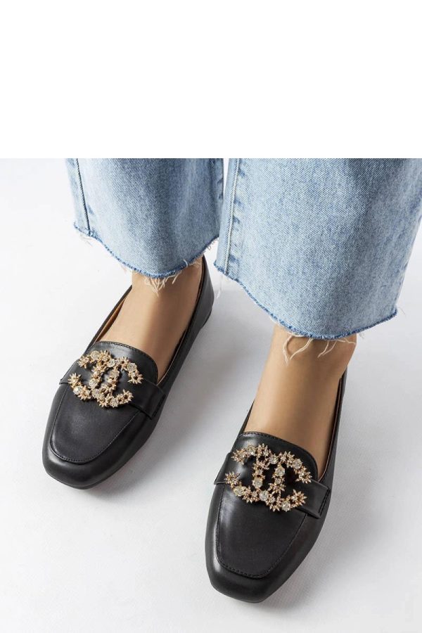 Black Mocassin in Moccasins, Loafers with Fabric and Heel Height