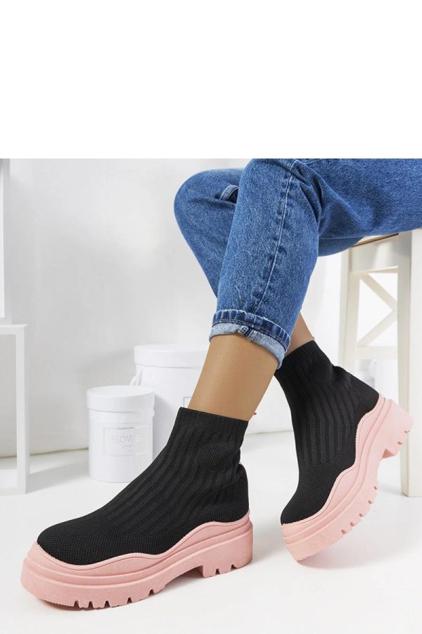 Black Sport Shoes in Women`s Athletic Shoes, Trainers, Sneakers with Fabric and Heel Height