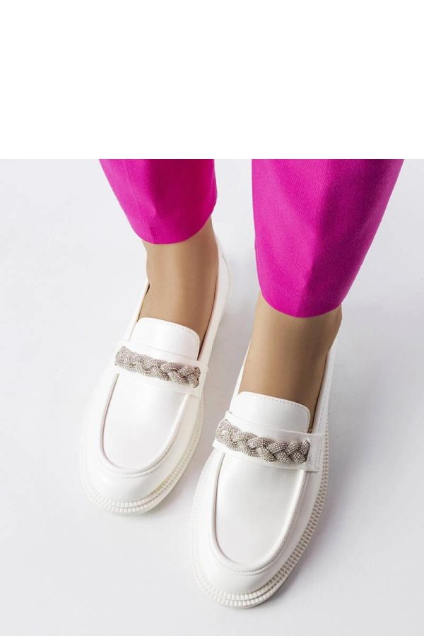 White Mocassin.Fabric and Heel Height