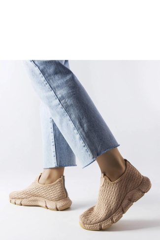 1062465 Beige Sport Shoes..Fabric and Heel Height