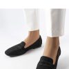 1062468 Black Mocassin in Moccasins, Loafers with Fabric and Heel Height