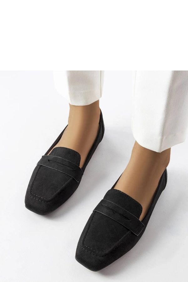Black Mocassin in Moccasins, Loafers with Fabric and Heel Height