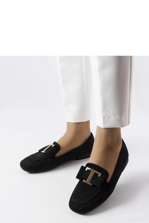 Black Mocassin in Moccasins, Loafers with Fabric and Heel Height