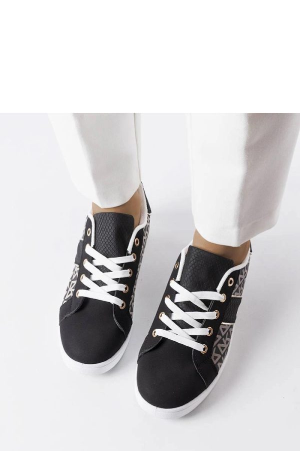 Black Sport Shoes..Fabric and Heel Height