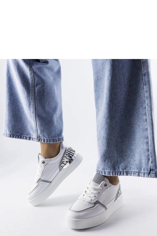 White Platform Sneakers in Women`s Athletic Shoes, Trainers, Sneakers with Heel Height