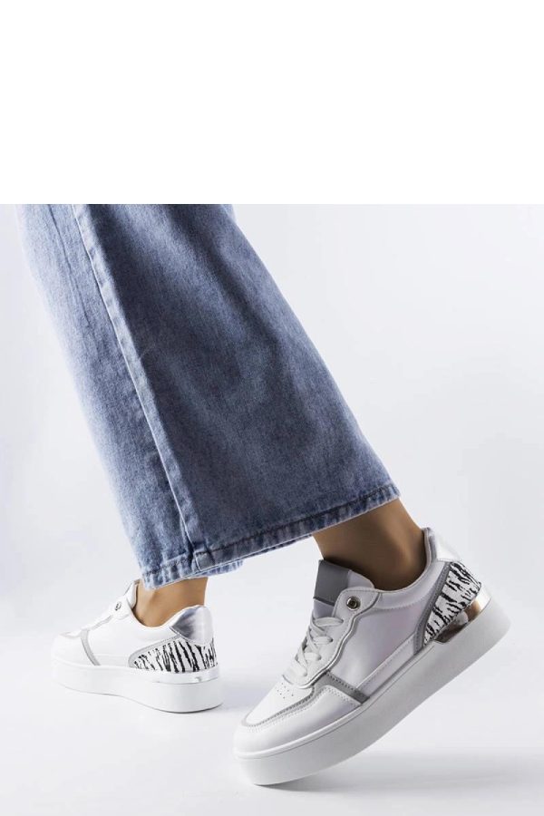 White Platform Sneakers in Women`s Athletic Shoes, Trainers, Sneakers with Heel Height