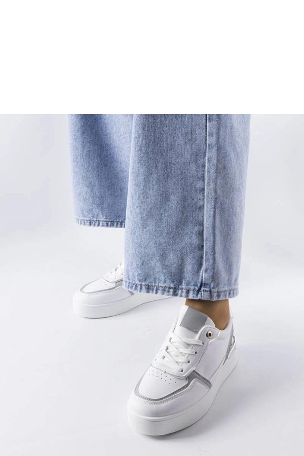 White Platform Sneakers in Women`s Athletic Shoes, Trainers, Sneakers with Heel Height