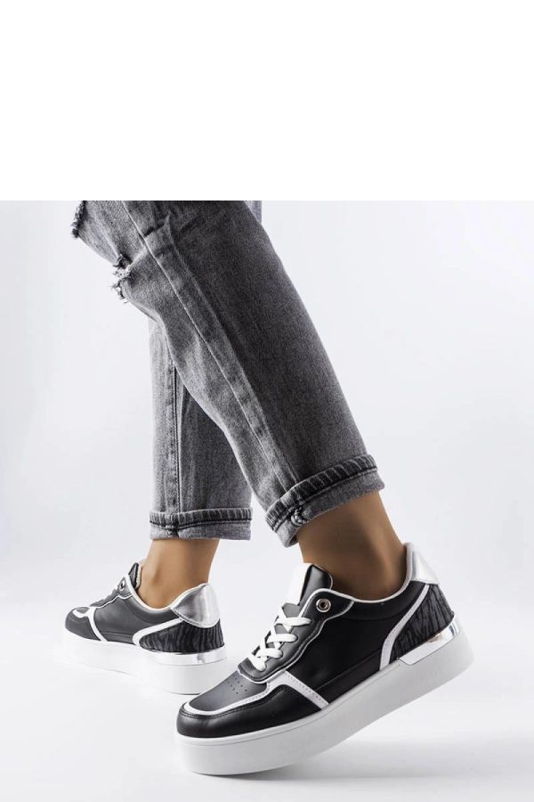 Black Platform Sneakers in Women`s Athletic Shoes, Trainers, Sneakers with Heel Height