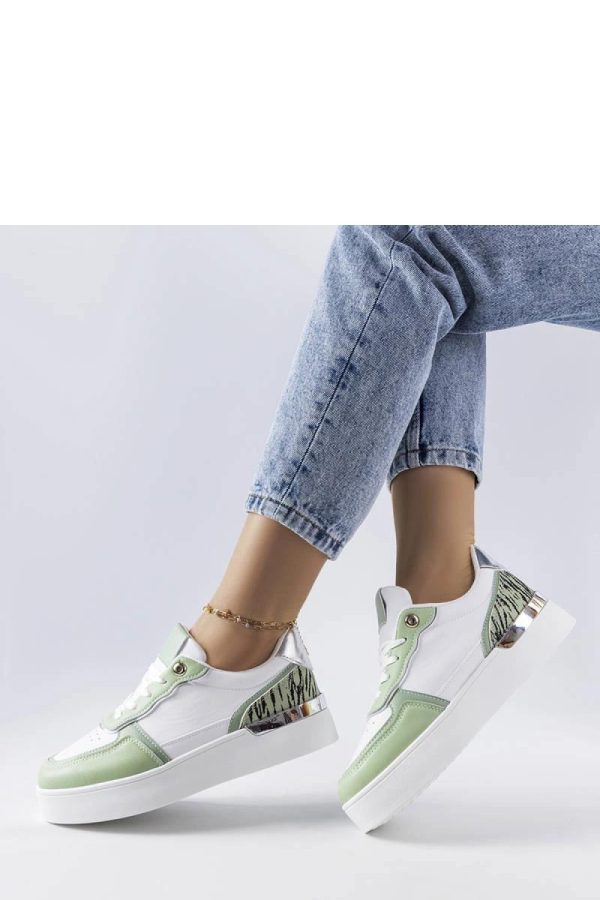 Green Platform Sneakers in Women`s Athletic Shoes, Trainers, Sneakers with Heel Height