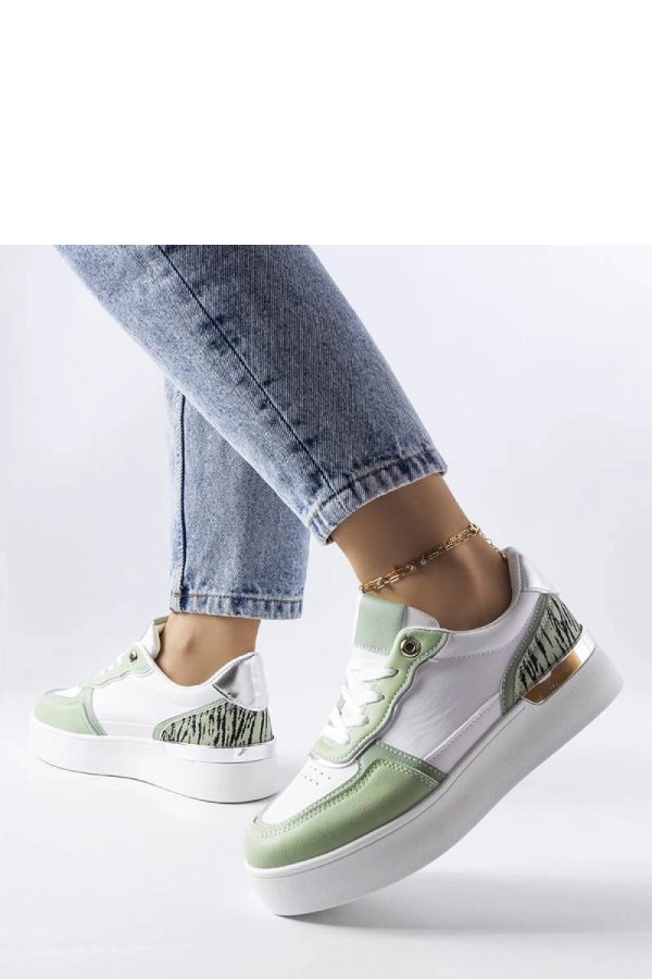 Green Platform Sneakers in Women`s Athletic Shoes, Trainers, Sneakers with Heel Height