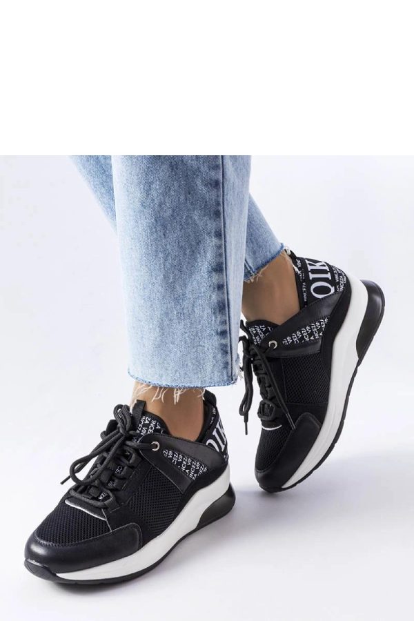 Black Wedge Sneakers.Fabric and Heel Height