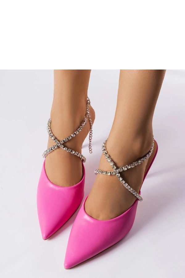 Pink Heeled Sandals...Fabric and Heel Height