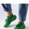 1062640 Green Sport Shoes.Fabric and Heel Height