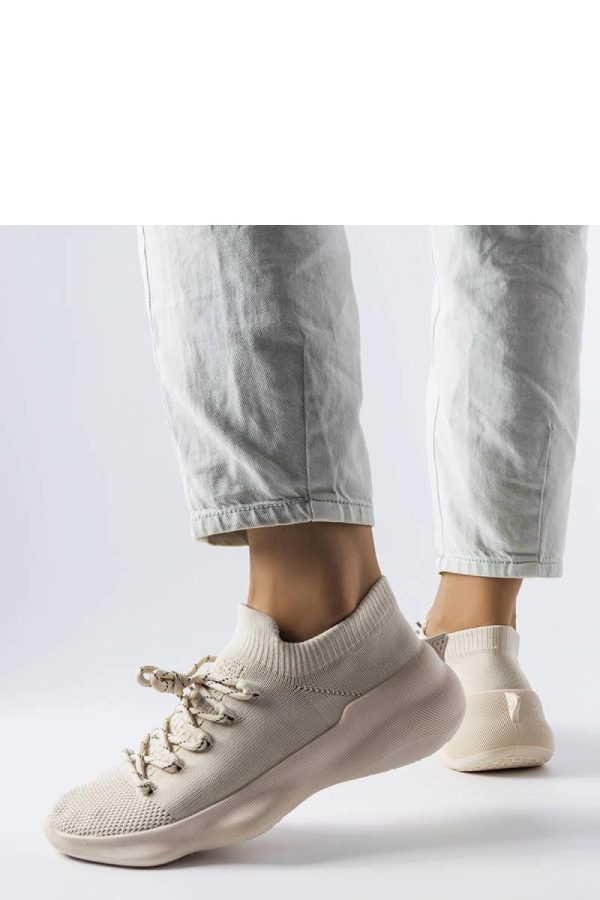 Beige Sneakers.Fabric and Heel Height