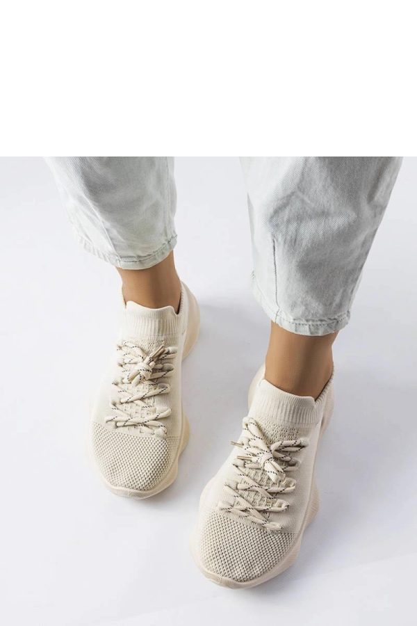 Beige Sneakers.Fabric and Heel Height
