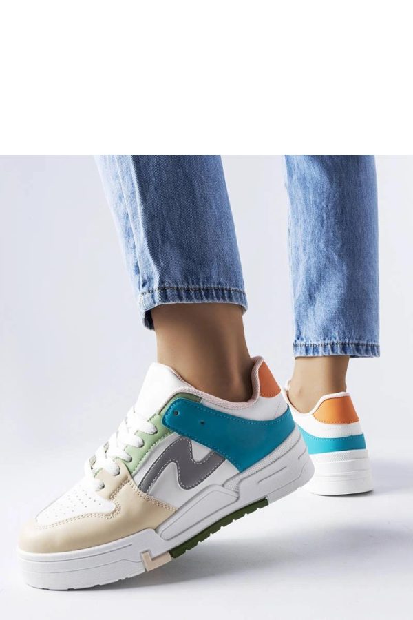 Beige Platform Sneakers..Heel Height