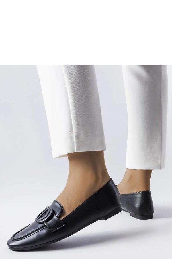 Black Mocassin in Moccasins, Loafers with Fabric and Heel Height