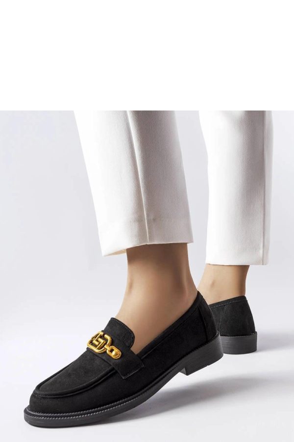 Black Mocassin in Moccasins, Loafers with Fabric and Heel Height