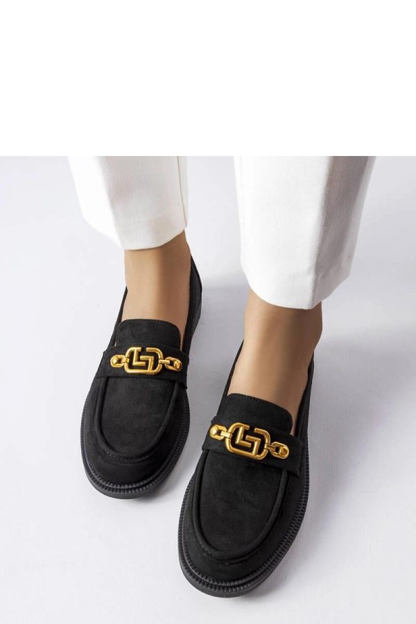 Black Mocassin in Moccasins, Loafers with Fabric and Heel Height