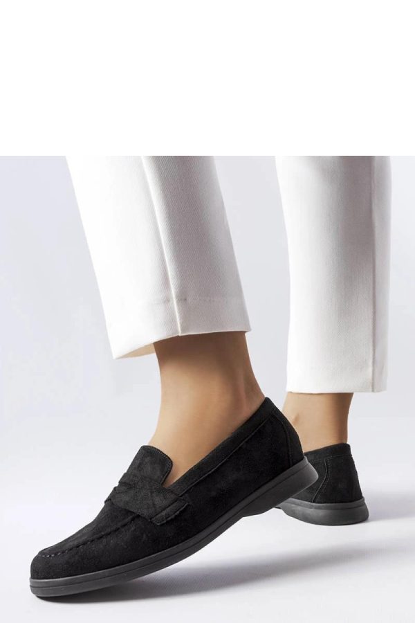 Black Mocassin..Fabric and Heel Height