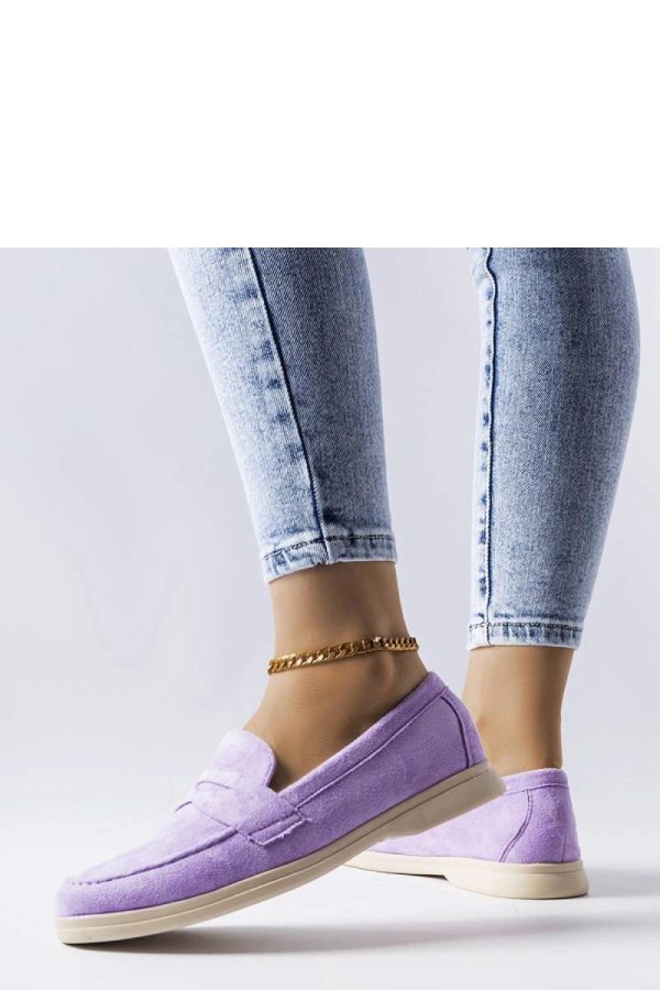 Violet Mocassin in Moccasins, Loafers with Fabric and Heel Height