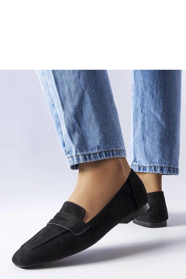 Black Mocassin in Moccasins, Loafers with Fabric and Heel Height