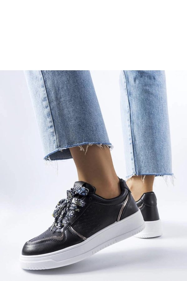 Black Sport Shoes in Women`s Athletic Shoes, Trainers, Sneakers with Heel Height