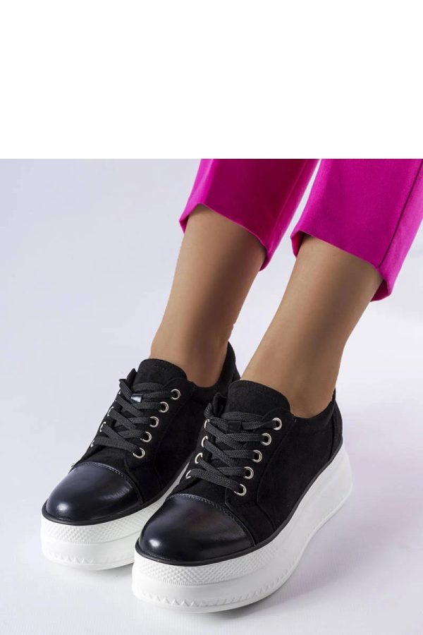 Black Sneakers in Women`s Athletic Shoes, Trainers, Sneakers with Heel Height