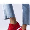 Red Sneakers in Women`s Athletic Shoes, Trainers, Sneakers with Fabric and Heel Height