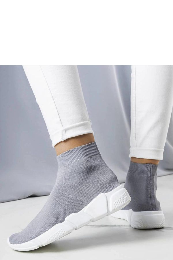 Grey Sport Shoes in Women`s Athletic Shoes, Trainers, Sneakers with Fabric and Heel Height