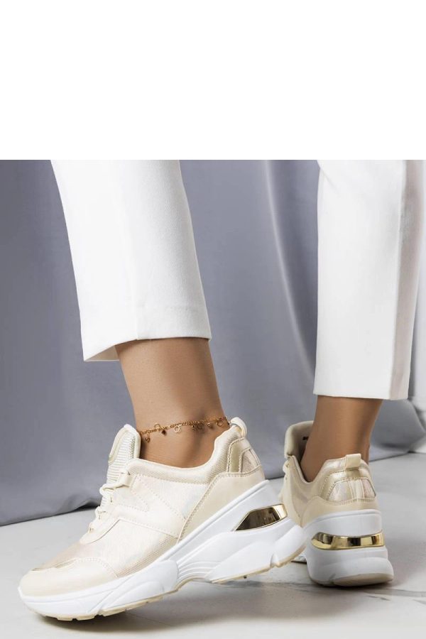Beige Sport Shoes in Women`s Athletic Shoes, Trainers, Sneakers with Heel Height