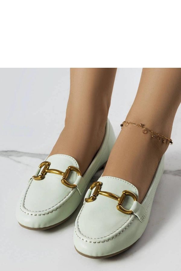 Green Mocassin in Moccasins, Loafers with Fabric and Heel Height