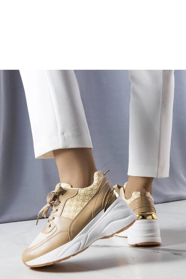 Beige Sport Shoes..Heel Height