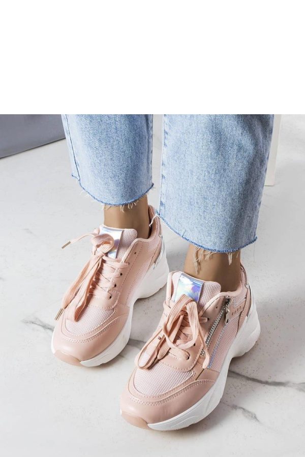 Pink Wedge Sneakers..Heel Height