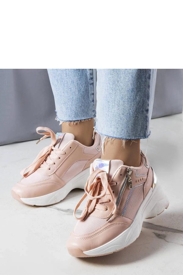 Pink Wedge Sneakers..Heel Height
