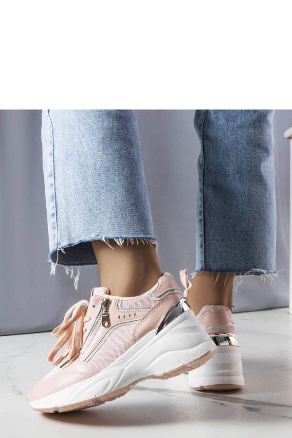 Pink Wedge Sneakers..Heel Height
