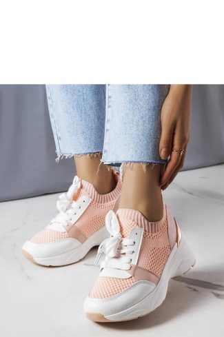 Pink Wedge Sneakers..Heel Height