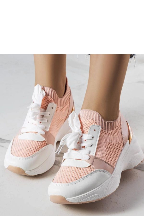 Pink Wedge Sneakers..Heel Height