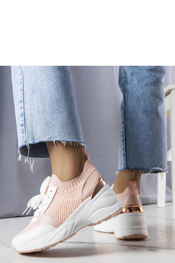 Pink Wedge Sneakers..Heel Height