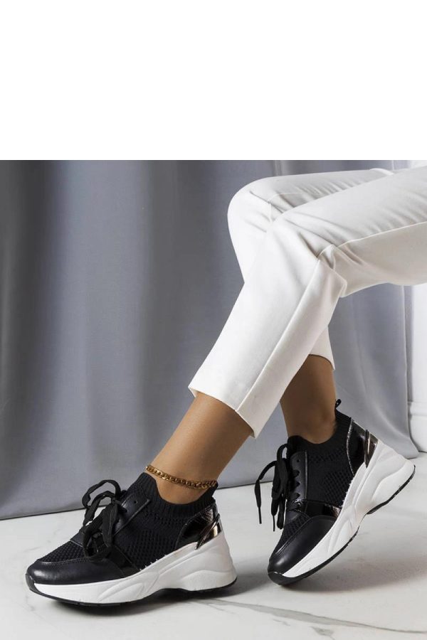 Black Wedge Sneakers..Heel Height