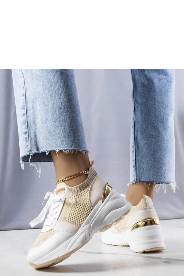 Beige Wedge Sneakers..Heel Height