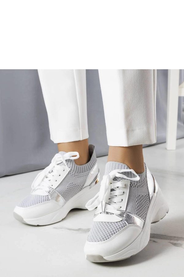 Grey Wedge Sneakers....Heel Height