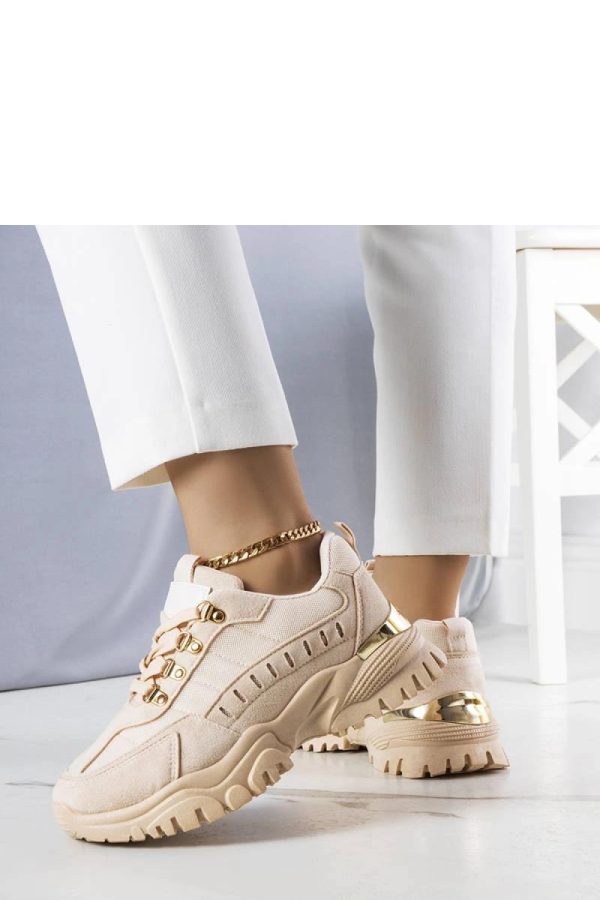 Beige Sport Shoes in Women`s Athletic Shoes, Trainers, Sneakers with Heel Height